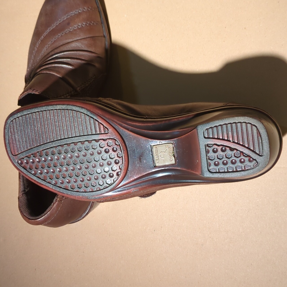 Brown Leather Earth Origins Size 8M Archer style wrapped loafers - Picture 5 of 12